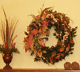 Natural Holiday Wreath with Designer Bow